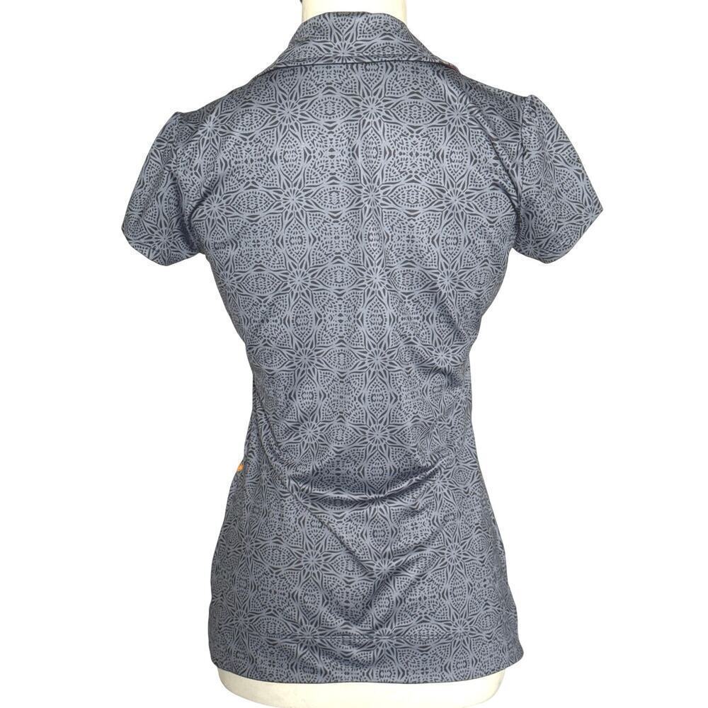 Athleta Gravity Womens Short Sleeve 1/2 Zip Polo Dark Gray/Black  XXS EUC - Picture 2 of 9